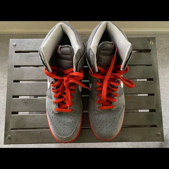 nike dunk high light charcoal team orange 2010 - Picture 2 of 3
